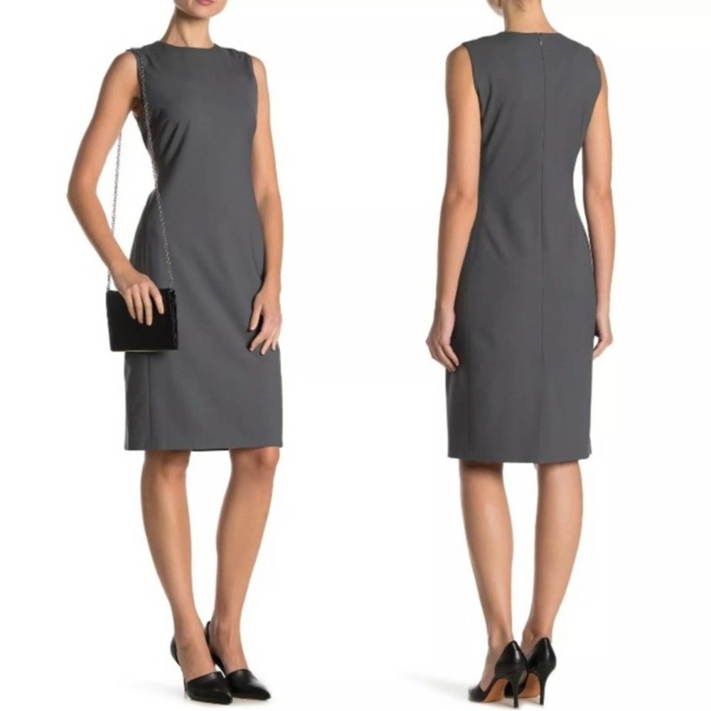 THEORY Eano Sleeveless Traceable Wool Suiting Dress Sz 8